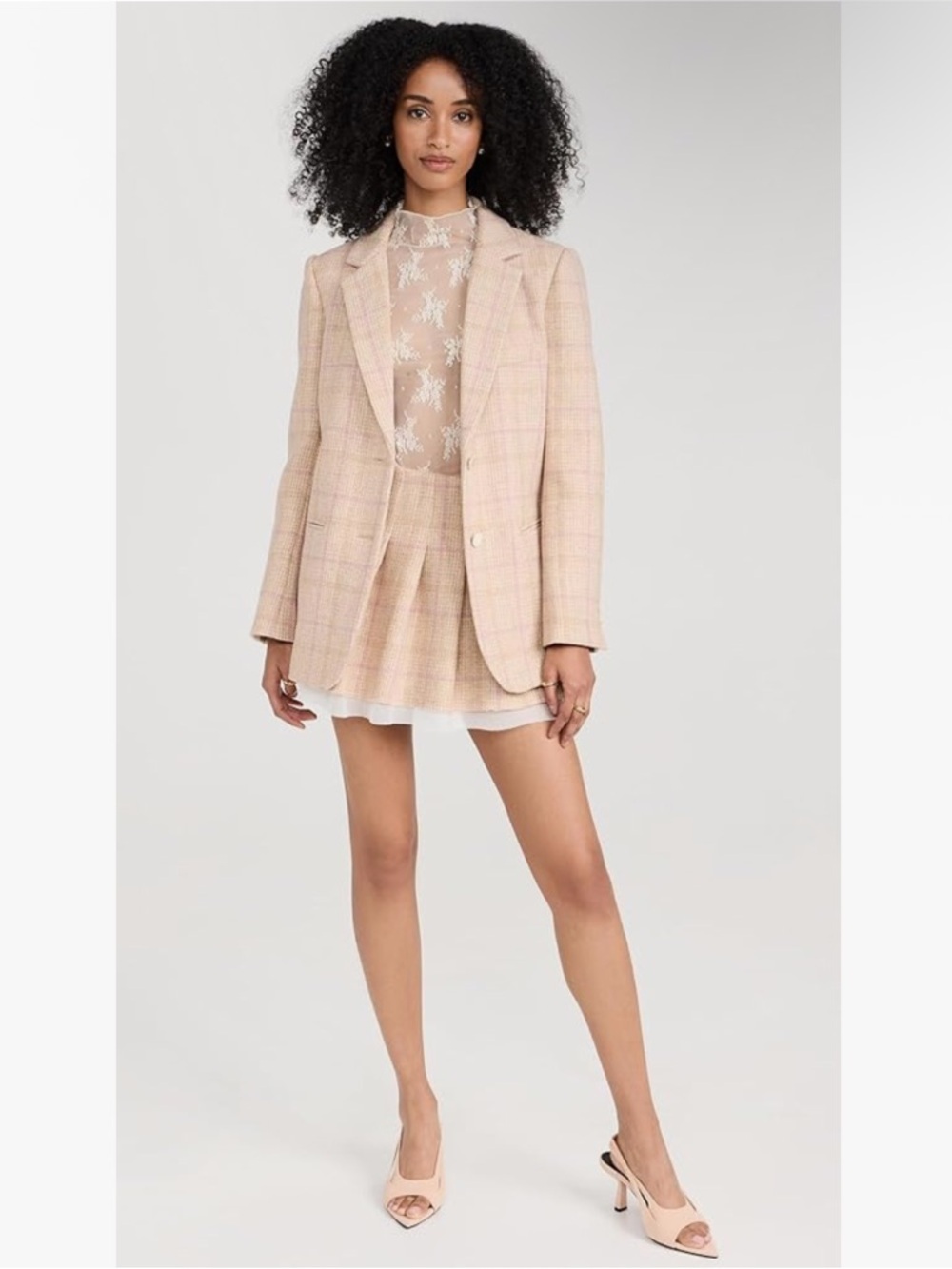 Loveshackfancy / NWT Rooney Pleated Mini Skirt in Creamy Caramel